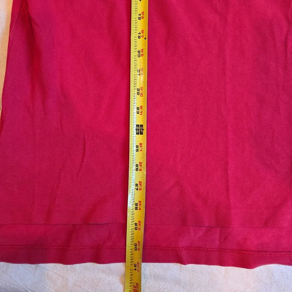 Vintage Polo Ralph Lauren Red Long Sleeve Rugby Polo Shirt XL Pique Cotton